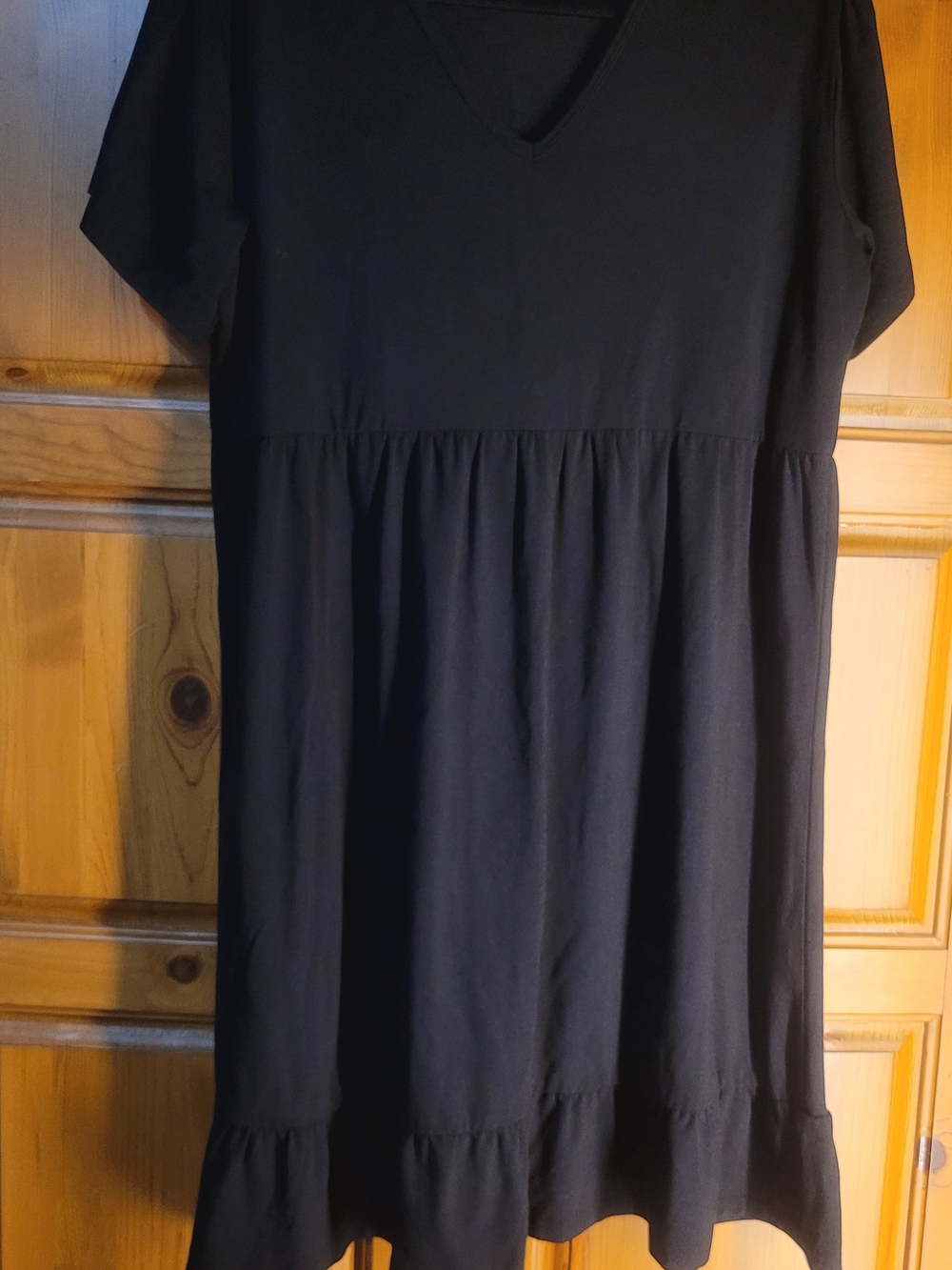 Smash+Tess V-Neck Short Sleeve Babydoll Top Size L